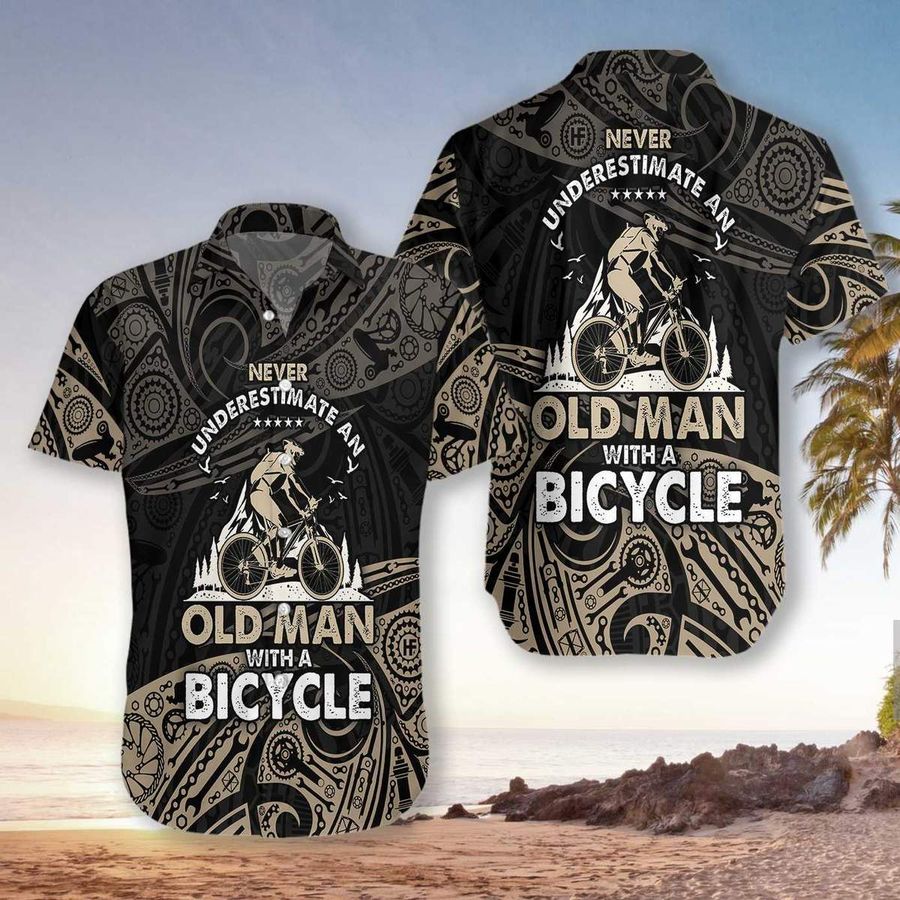 Never Underestimate An Old Men Unisex Hawaiian Shirt Pre12563, Hawaiian shirt, beach shorts, One-Piece Swimsuit, Polo shirt, Personalized shirt