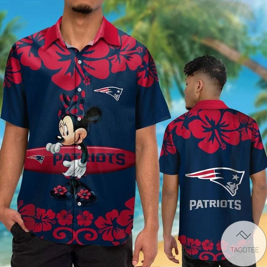 New England Patriots 038; Minnie Mouse Hawaiian Shirt