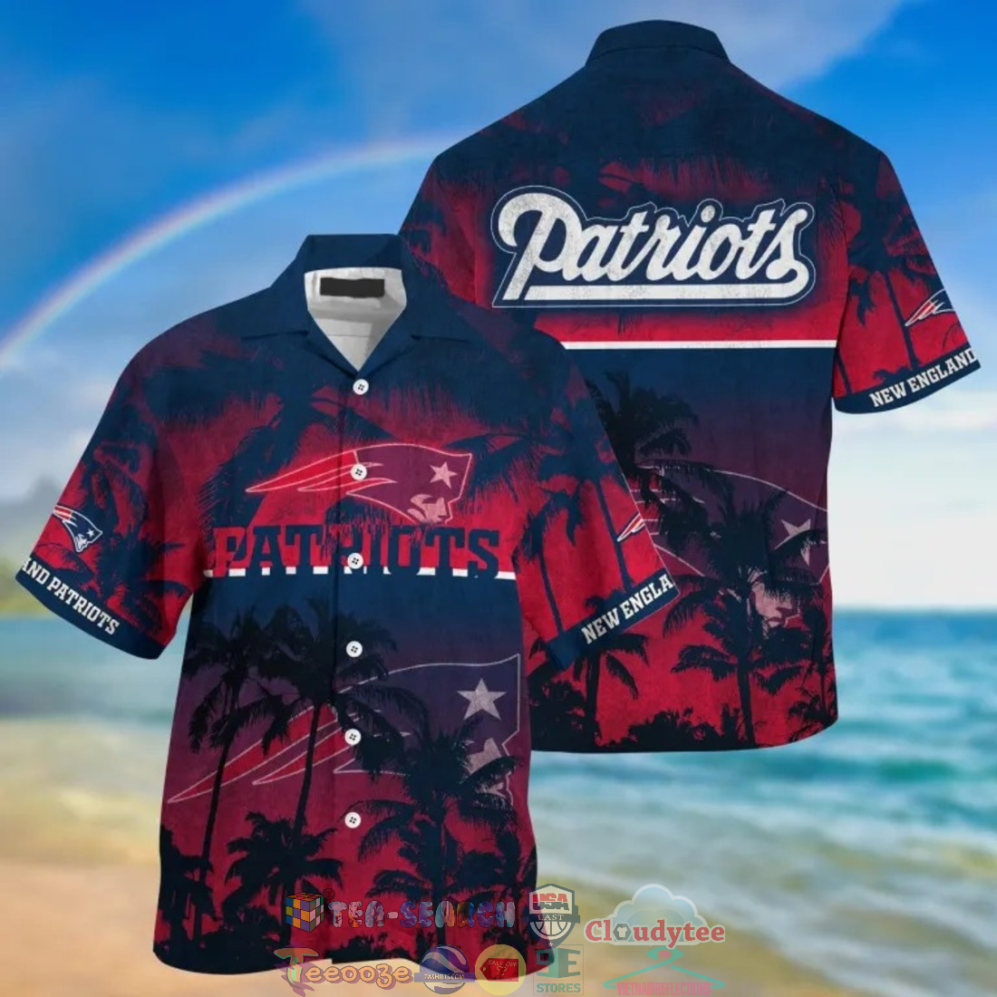 New England Patriots NFL Palm Tree Hawaiian Shirt – Saleoff