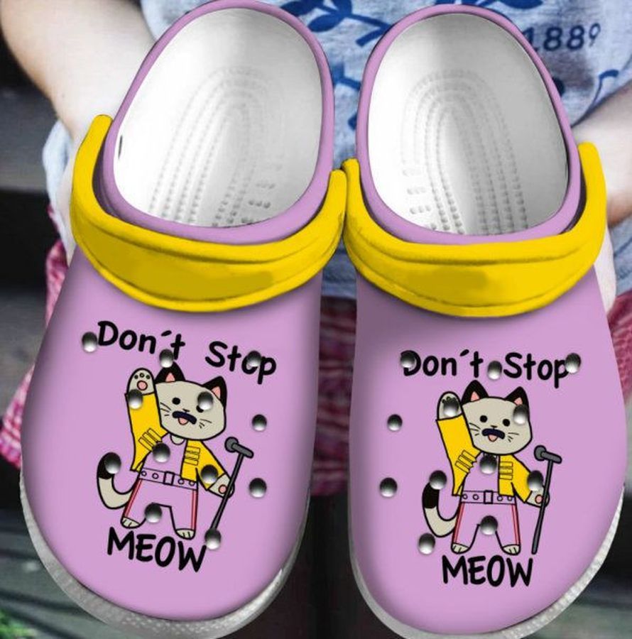 New Freddie Mercury Cat Don39t Stop Meow Crocs Clog Shoes