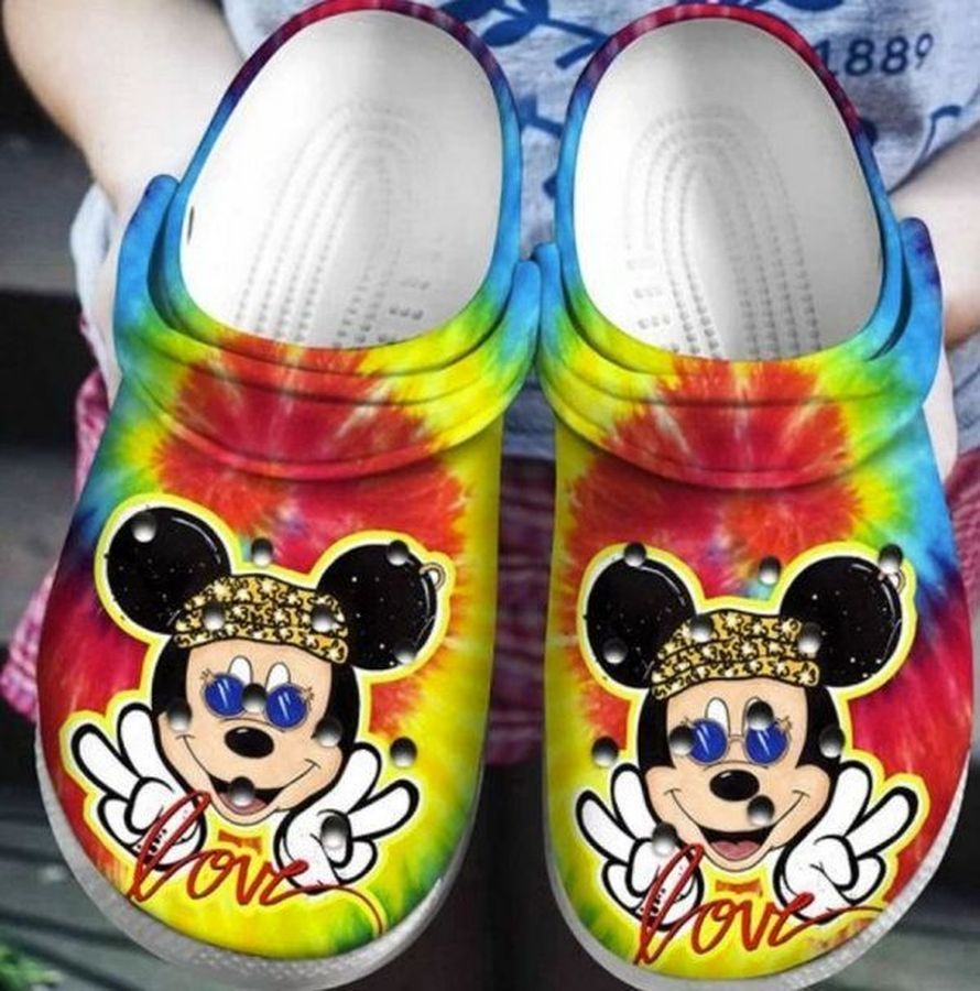 New Hippie Mickey Mouse Crocs Clog Shoes