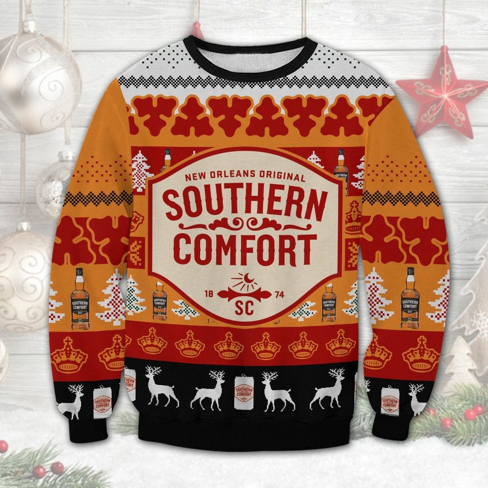 New orleans Original Southern comfort whiskey Ugly Sweater