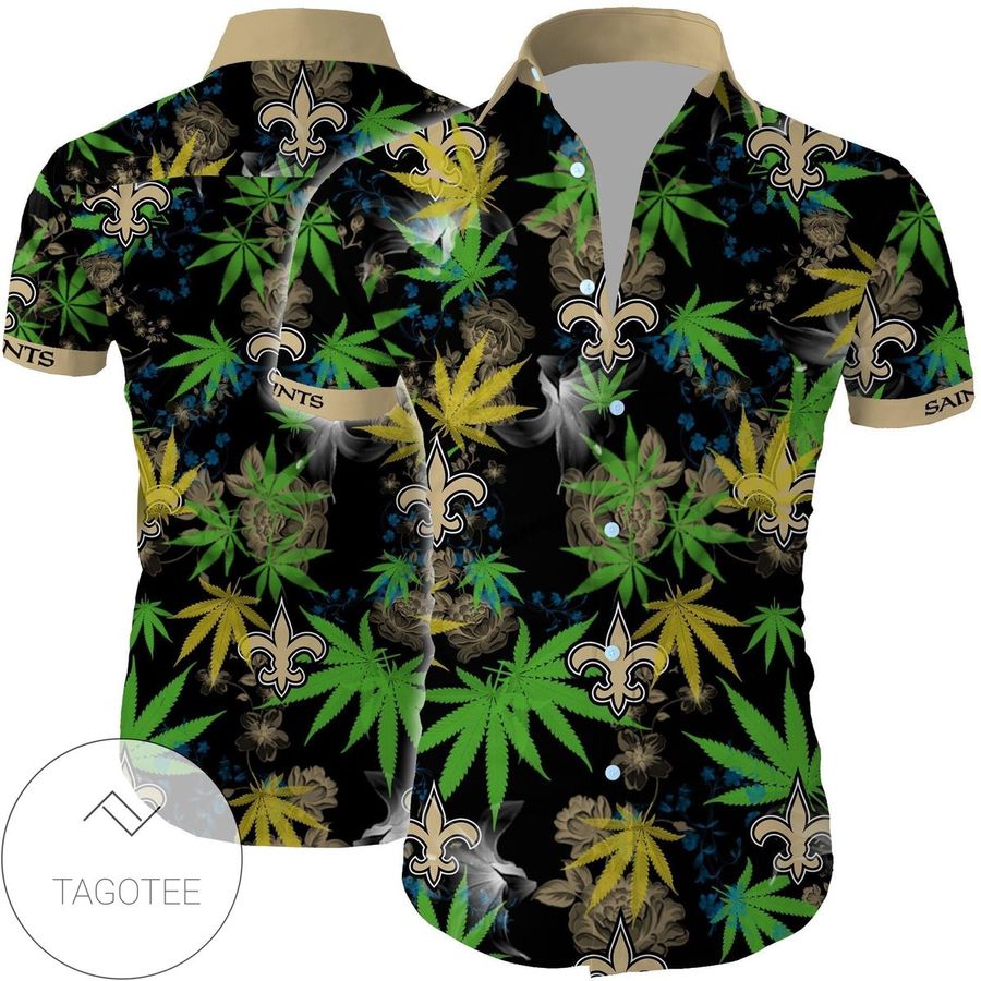 New Orleans Saints Cannabis All Over Printed Authentic Hawaiian Shirt 2022