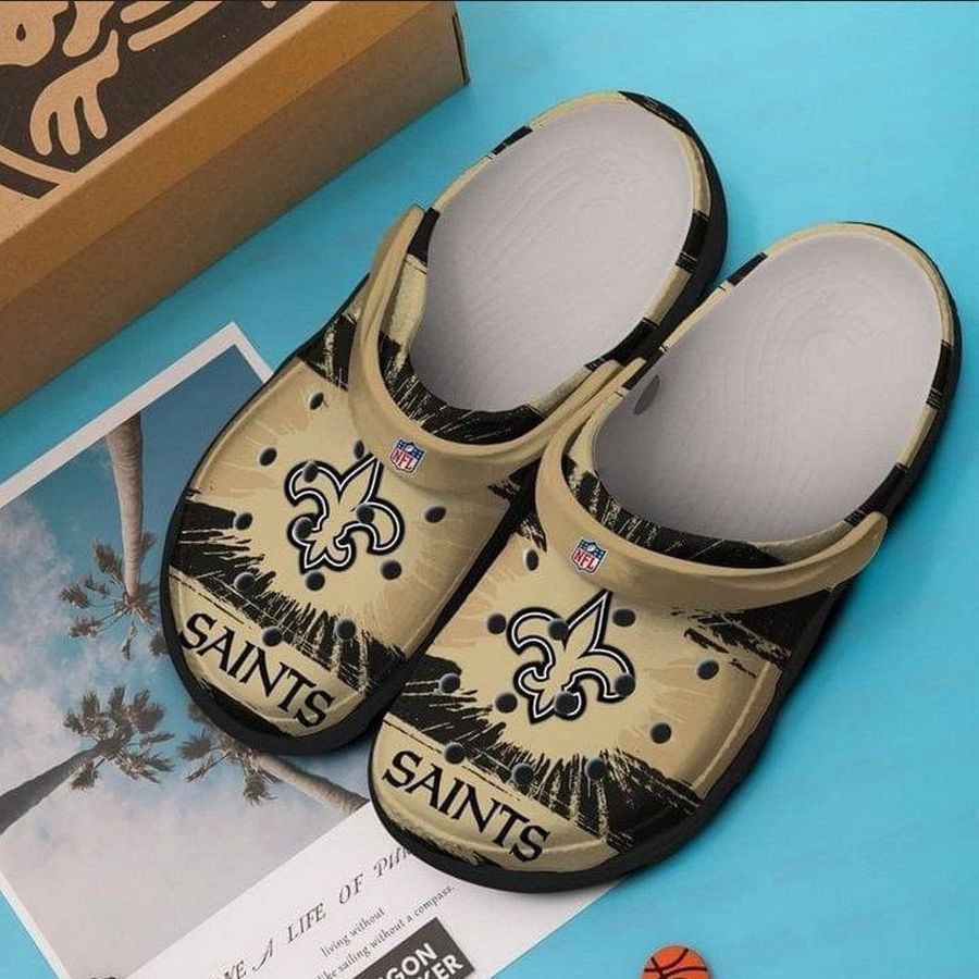 New Orleans Saints Crocs Crocband Clog Comfortable Water Shoes