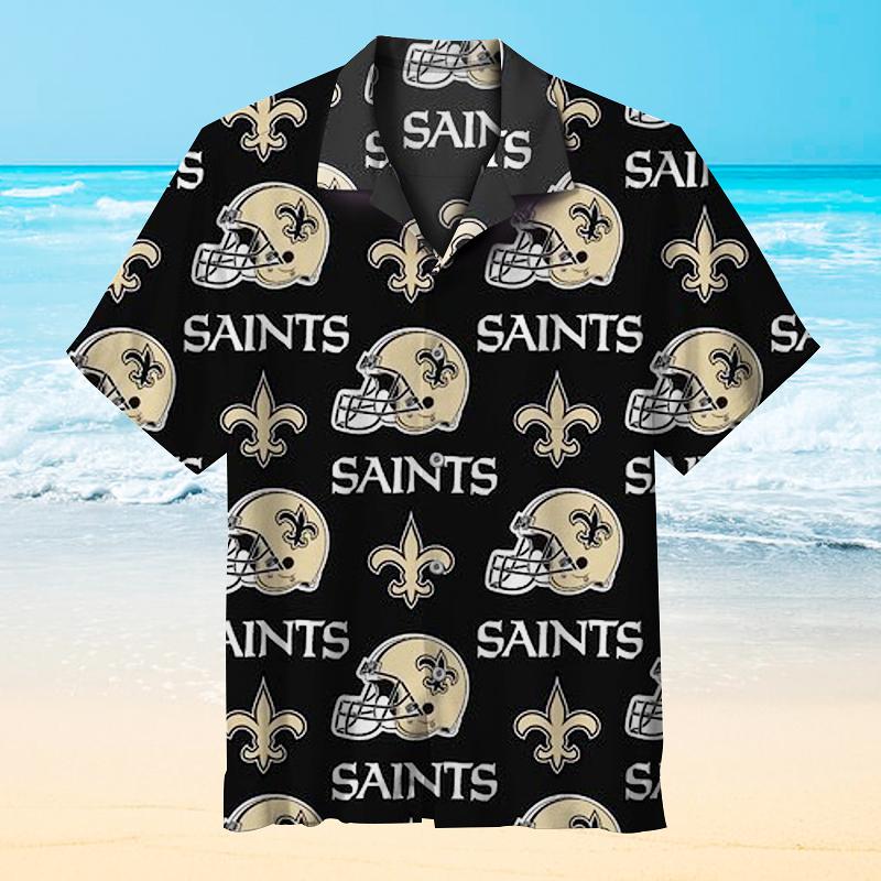 New Orleans Saints Logo Hawaiian Shirt