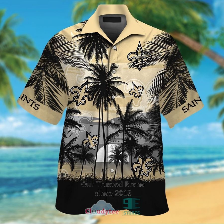 New Orleans Saints Palm tree Yellow Black Hawaiian Shirt – LIMITED EDITION