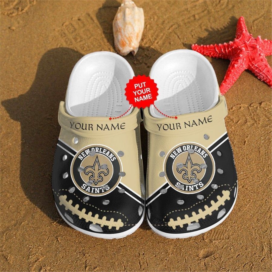 New Orleans Saints Personalized Custom For Nfl Fans Crocs Clog Shoes