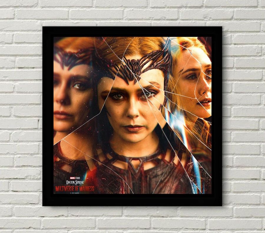 New Scarlet Witch Poster, Doctor Strange In The Multiverse Of Madness, Super Hero Poster, Wanda Maximoff Poster, Scarlet Witch Canvas Poster
