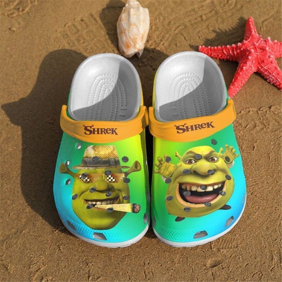 New Shrek Funny Face Crocs Crocband Clog Comfortable Shoes