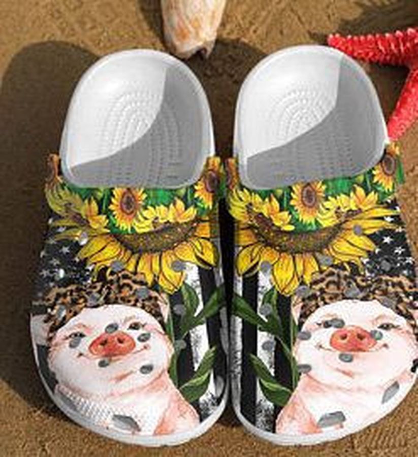New Sunflower Pig Crocs Clog Shoes Crocband Clog Comfortable For Mens And Womens
