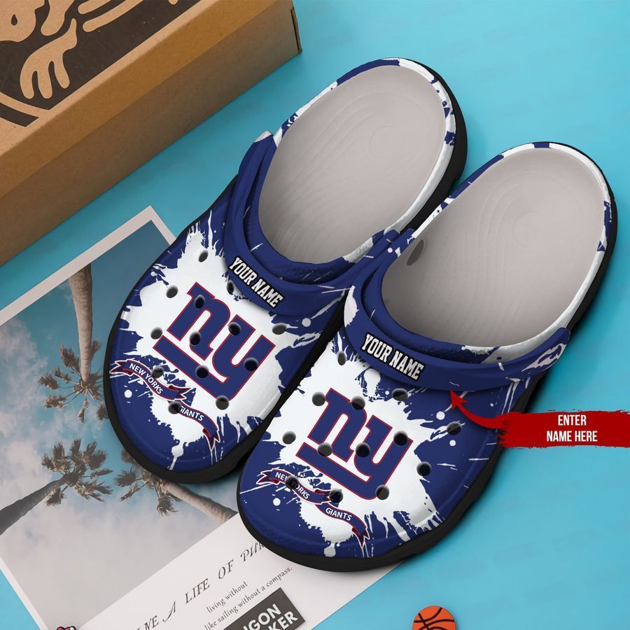 New York Giants Custom Name Crocs Crocband Clog Comfortable Water Shoes
