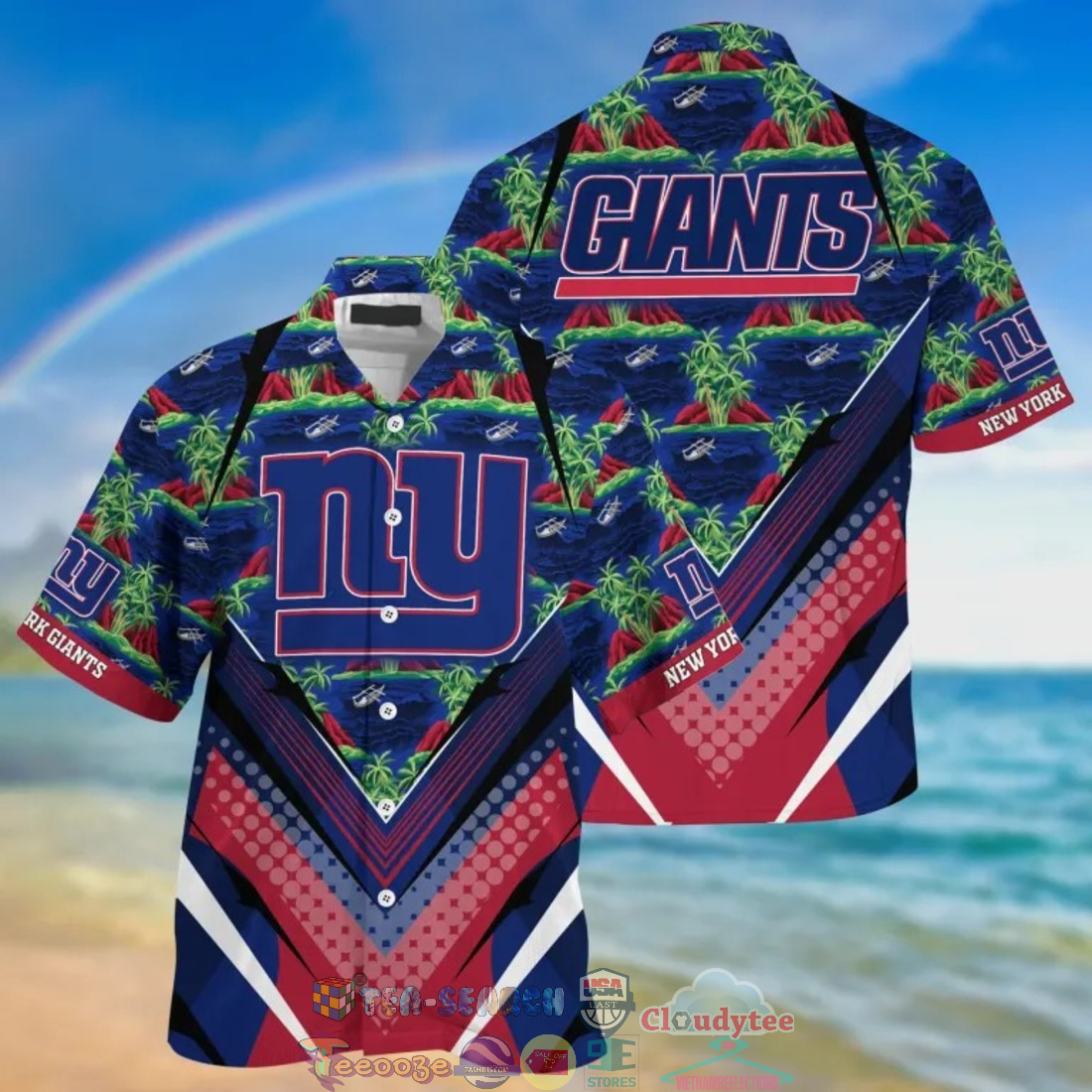 New York Giants NFL Island Palm Tree Hawaiian Shirt – Saleoff