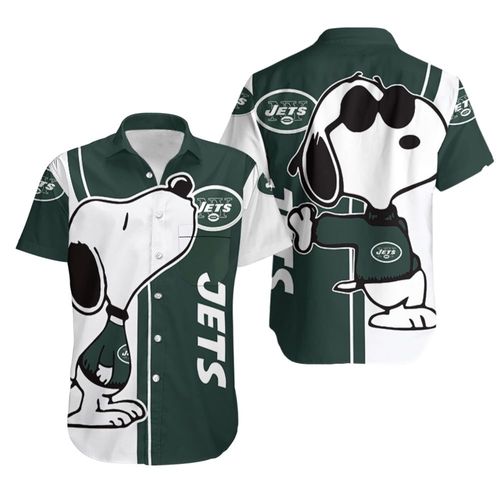 Custom Name New York Jets Hawaiian Shirt NFL Football Hawaiian Shirt Outfit  - T-shirts Low Price