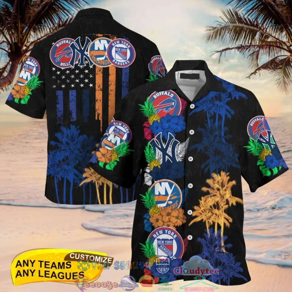 New York Sport Teams Pineapple Palm Tree Hawaiian Shirt – Saleoff