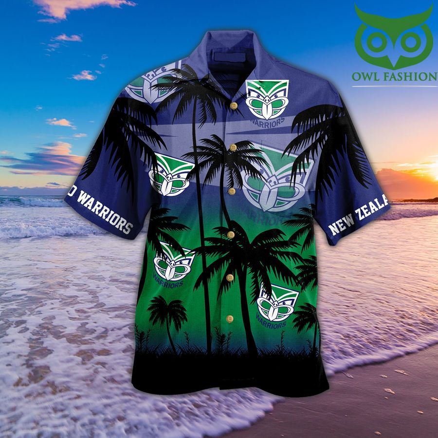 New Zealand Warriors Palm Hawaiian shirt