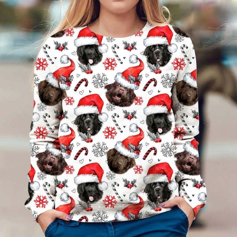Newfoundland Ugly Christmas Sweater All Over Print Sweatshirt Ugly Sweater