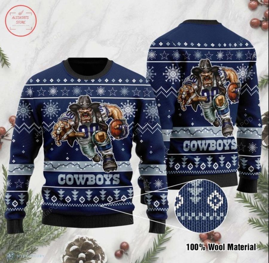 NFL Cowboys Dallas Ugly Christmas Sweater All Over Print Sweatshirt