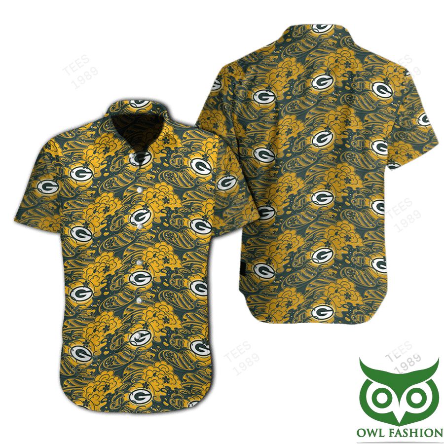 NFL Green Bay Packers Great Waves Of Japanese Hawaiian Shirt