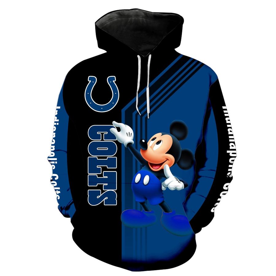 NFL Indianapolis Colts Mickey Limited Full Printed 3D Hoodie