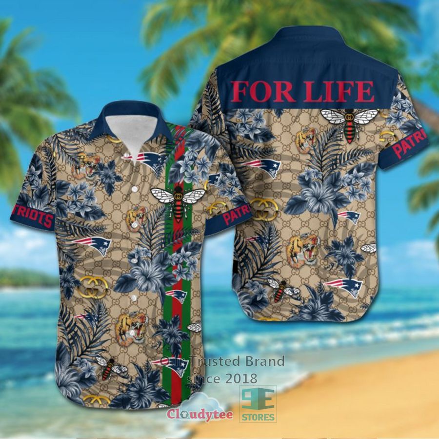 NFL New England Patriots Gucci Hawaiian Shirt, Short – LIMITED EDITION