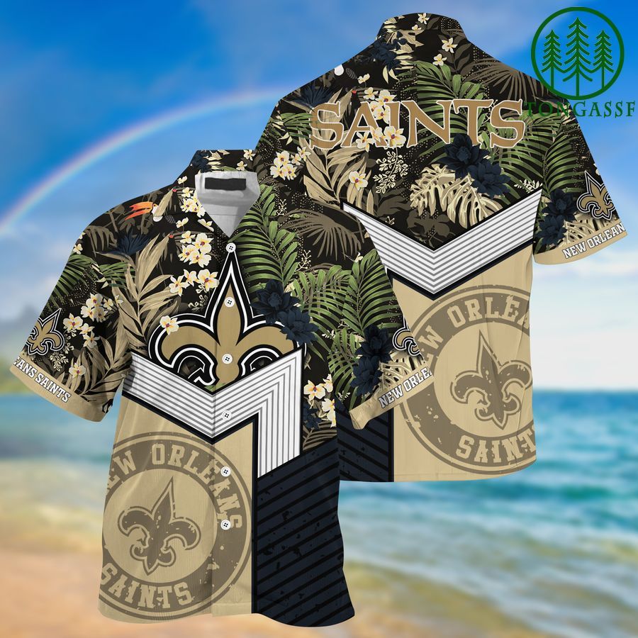 NFL New Orleans Saints Hawaii Shirt And Shorts New Collection For This Summer
