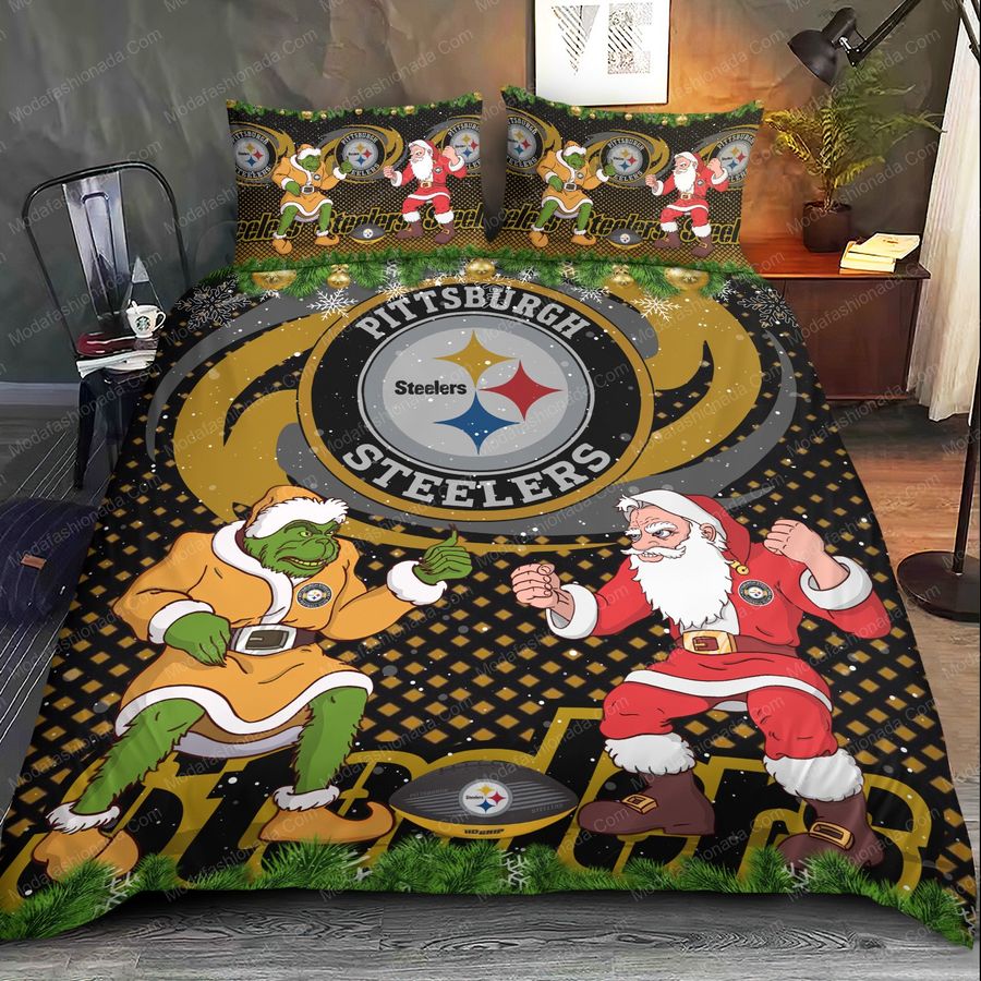 NFL Pittsburgh Steelers Christmas Grinch Bedding Sets