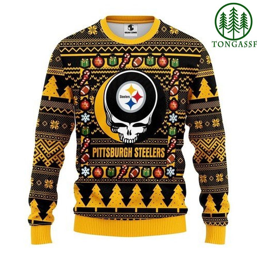 Nfl Pittsburgh Steelers Grateful Dead Christmas Ugly Sweater