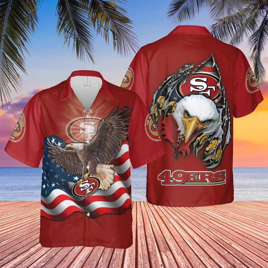 NFL San Francisco 49ers American Eagle Hawaii Shirt
