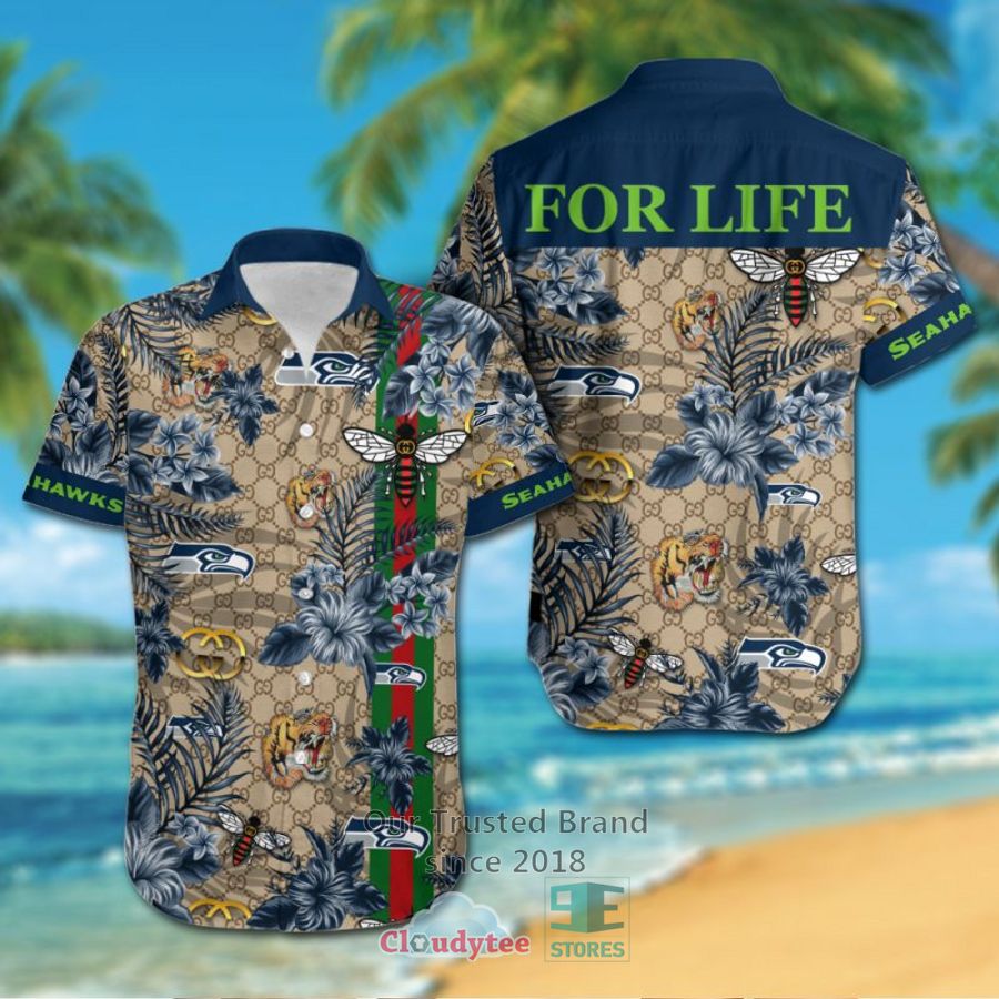 NFL Seattle Seahawks Gucci Hawaiian Shirt, Short – LIMITED EDITION
