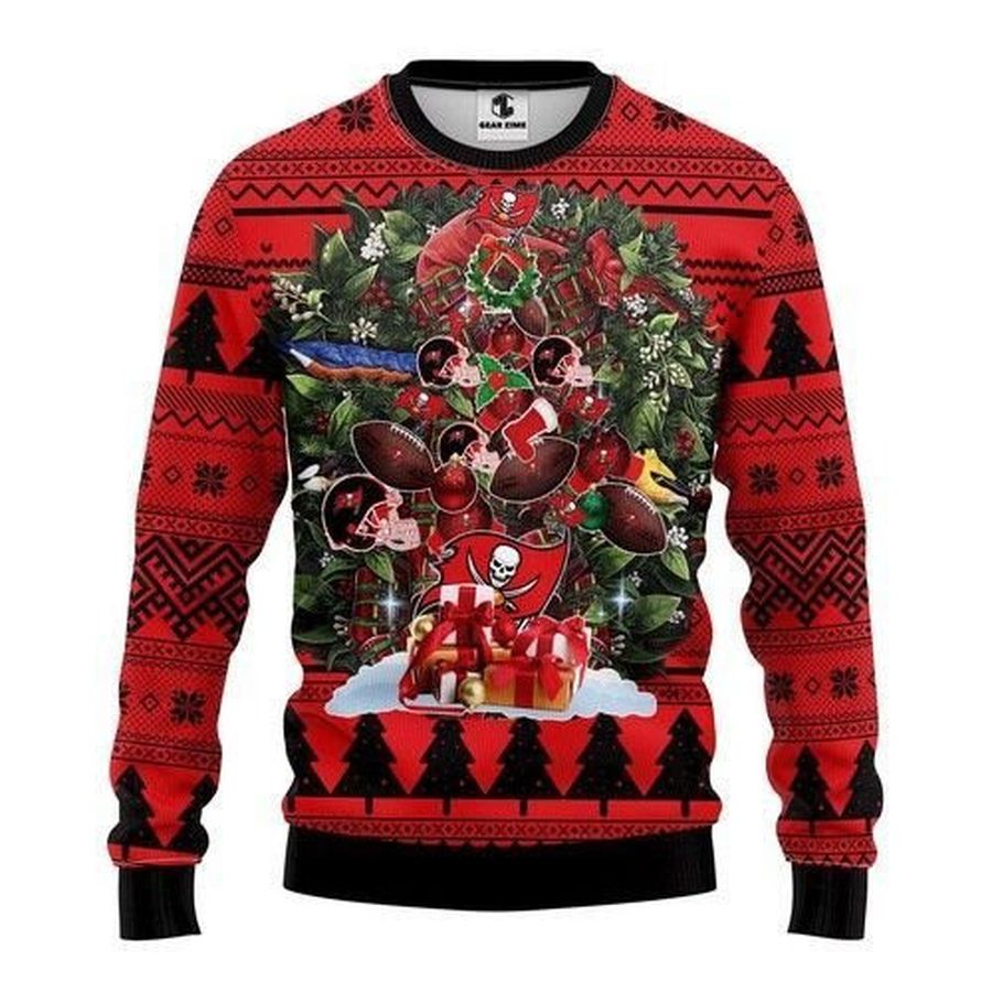 Nfl Tampa Bay Buccaneers Tree Christmas Ugly Christmas Sweater All