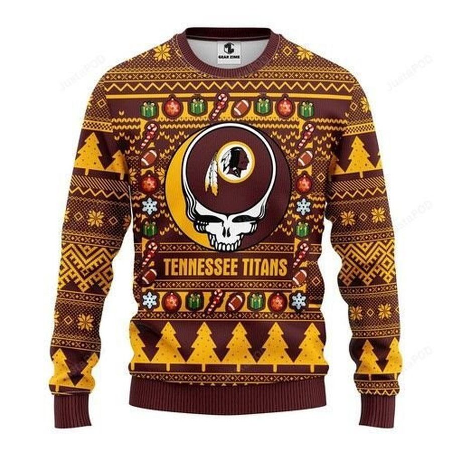 Nfl Washington Redskins Grateful Dead Ugly Christmas Sweater All Over