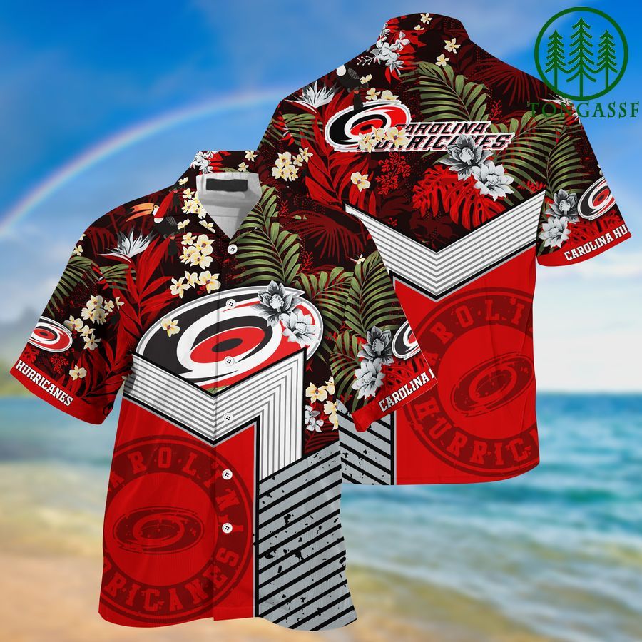 NHL Carolina Hurricanes Hawaii Shirt And Shorts New Collection For This Summer