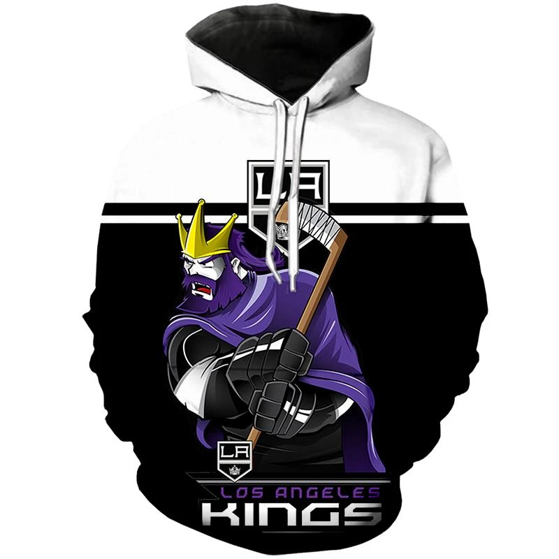 NHL Los Angeles Kings Hoodie Mascot 3D Printed