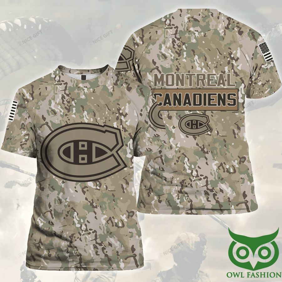 NHL Montreal Canadiens Camouflage 3D T-shirt