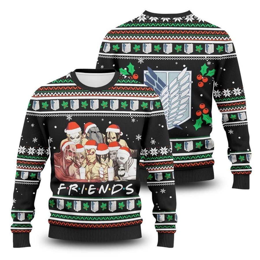 Nine Titans Friends Ugly Christmas Sweater All Over Print Sweatshirt
