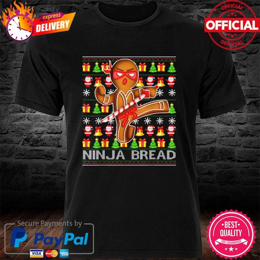Ninja Bread Gingerbread Baking Lovers Ugly Christmas Sweater Tee Shirt