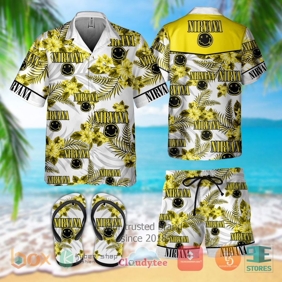 Nirvana Band Hawaiian Shirt, Shorts – LIMITED EDITION