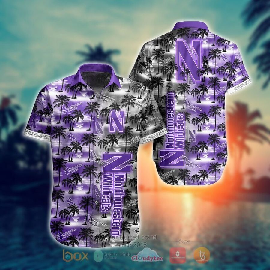Northwestern Wildcats Style Hawaiian Shirt Short