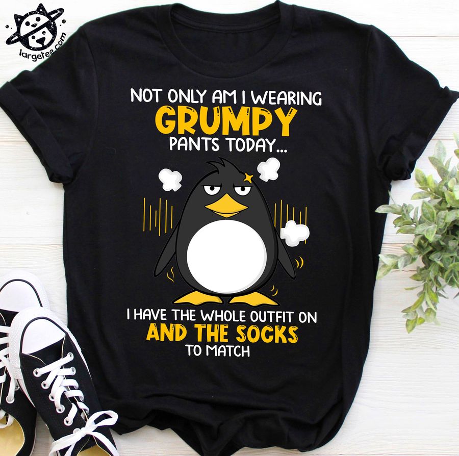 Not only wearing grumpy pants today I have the whole outfit on and socks to match – Grumpy penguin