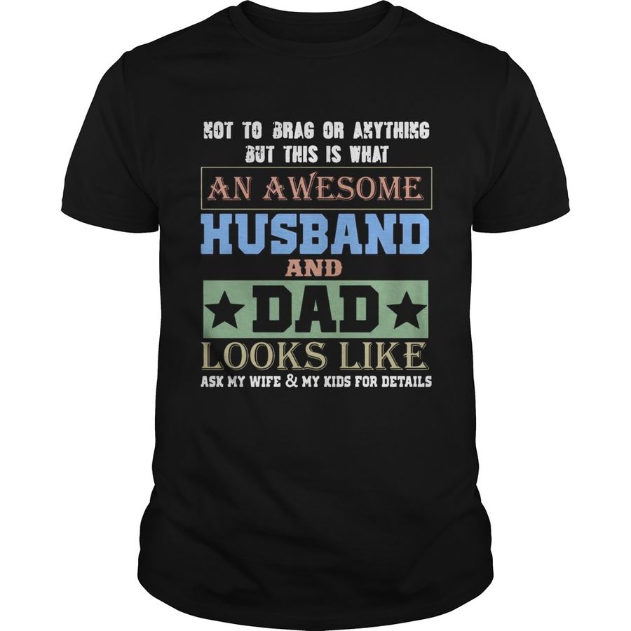Not To Brag An Awesome Husband And Dad Looks Like T-Shirt, Women’s Sport Tank Tops