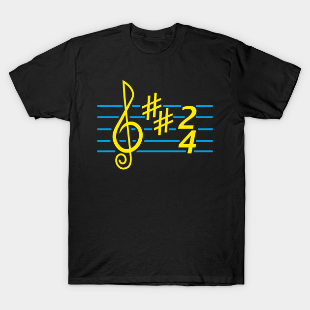 Notes music. Treble clef (color print) T-shirt, Hoodie, SweatShirt, Long Sleeve