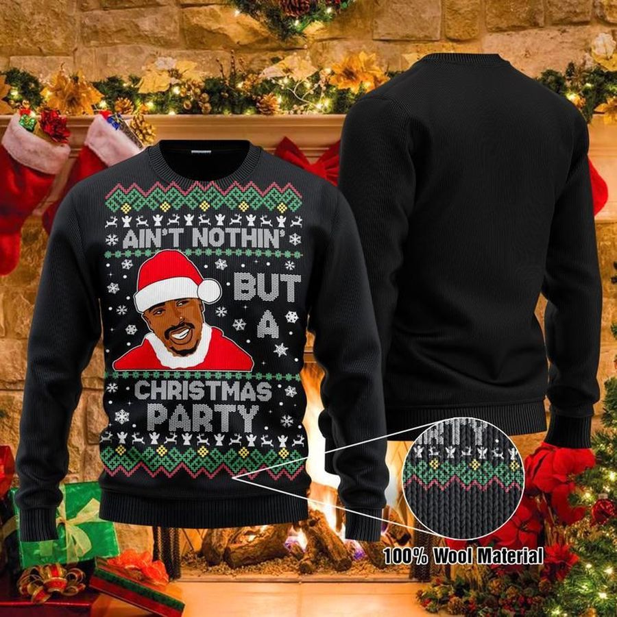 Nothing But A Party Santa Ugly Christmas Sweater All Over