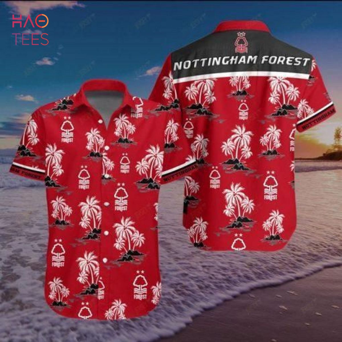 Nottingham Forest FC Hawaiian Shirt Summer Shirt