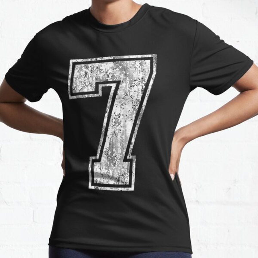 Number 7 Vintage Seven Tee Sports Design Active T-Shirt