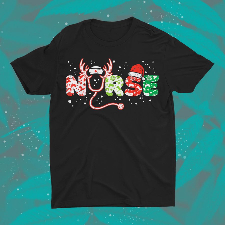 Nurse Christmas Stethoscope Nurses Xmas Pajamas Pjs Shirt