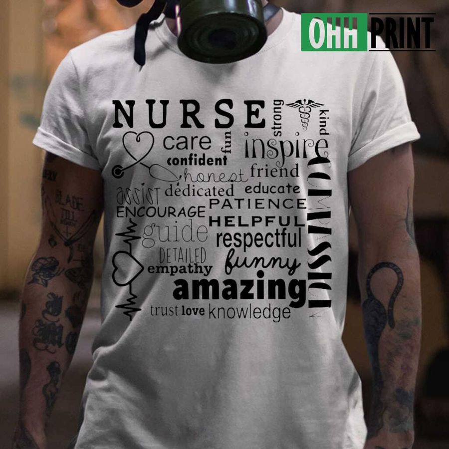 Nurse Life Inspiration Character T-shirts White