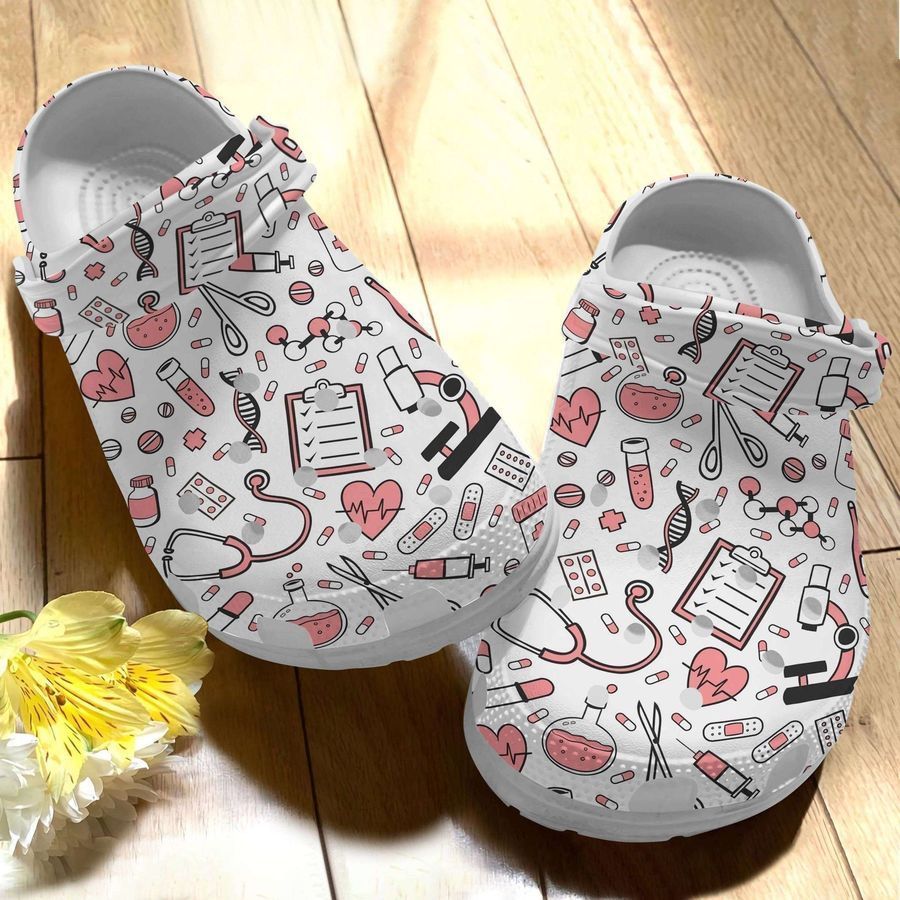 Nurse Nursing Kit Rubber Crocs Crocband Clogs, Comfy Footwear