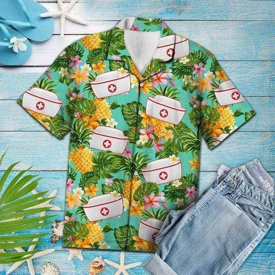 Nurse Pineapple Tropical Hawaiian Shirt Pre12556, Hawaiian shirt, beach shorts, One-Piece Swimsuit, Polo shirt, Personalized shirt, funny shirts