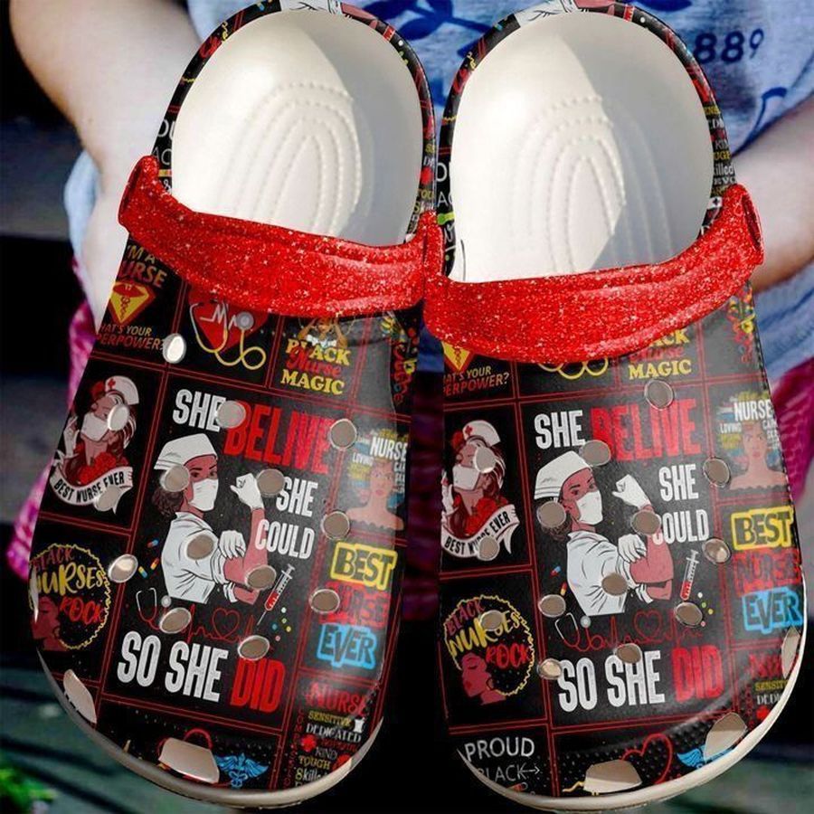 Nurse Superpower Gift For Fan Rubber Crocs Crocband Clogs, Comfy Footwear Tl97