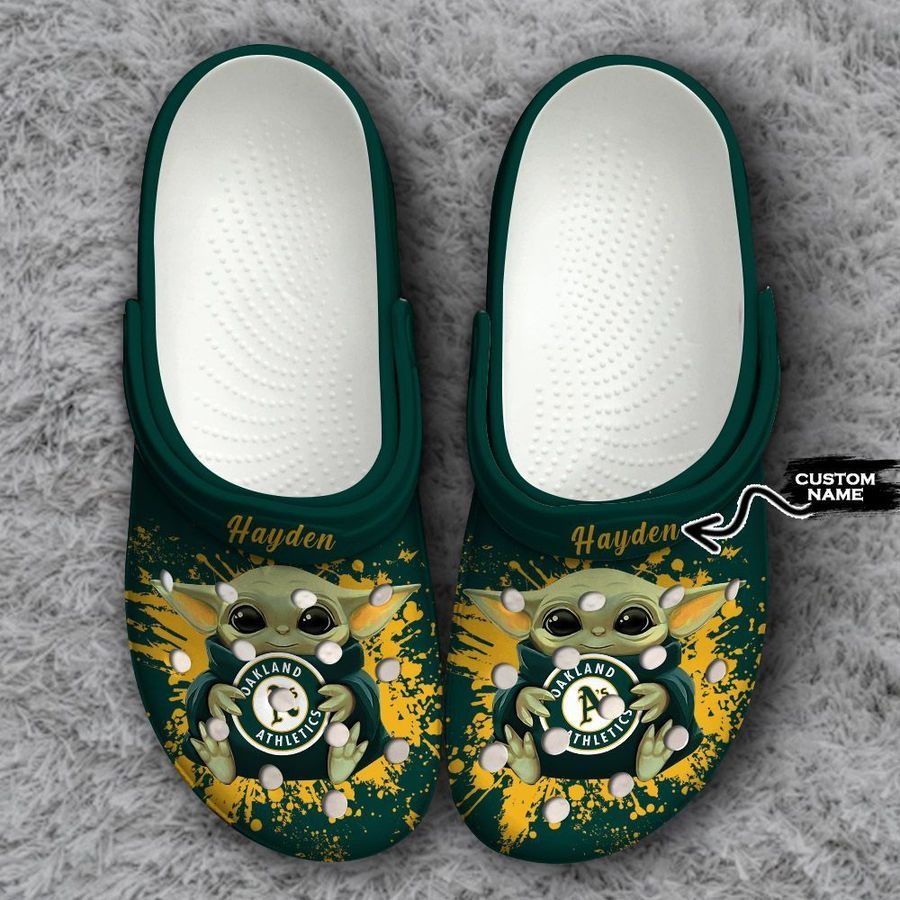 Oakland Athletics Baby Yoda Crocs Classic Clogs Shoes Design Outlet For Adult Men Women